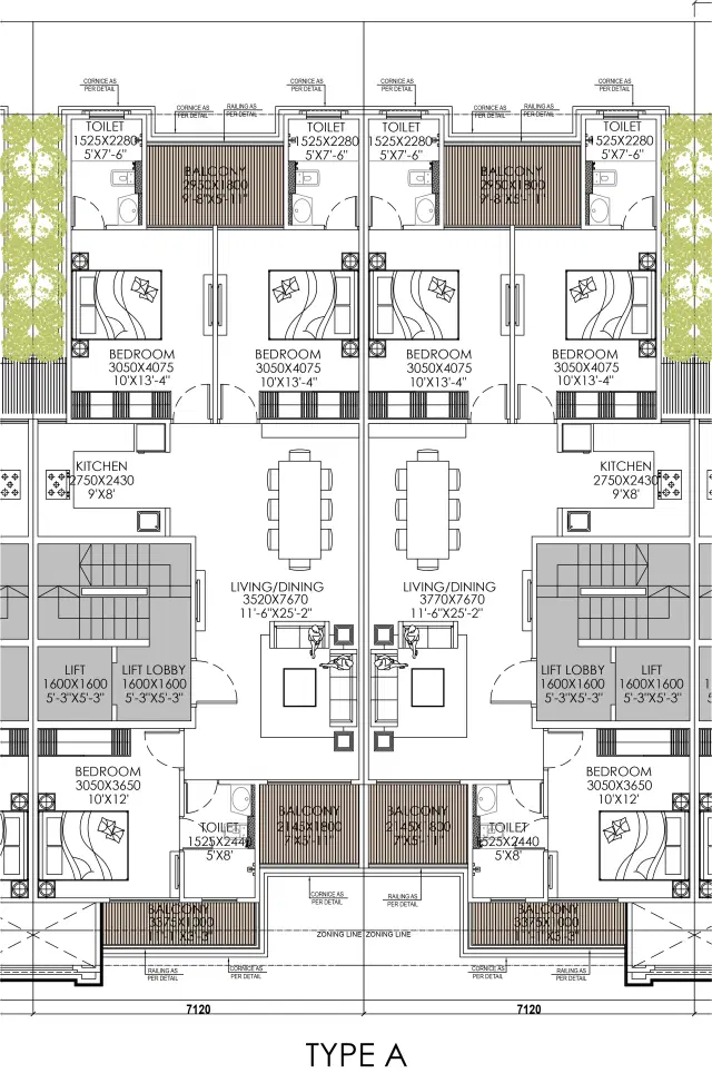 3.5 BHK Floor Plan